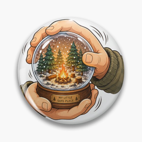 Item preview, Cozy Campfire Snow Globe designed and sold by InkPixell.