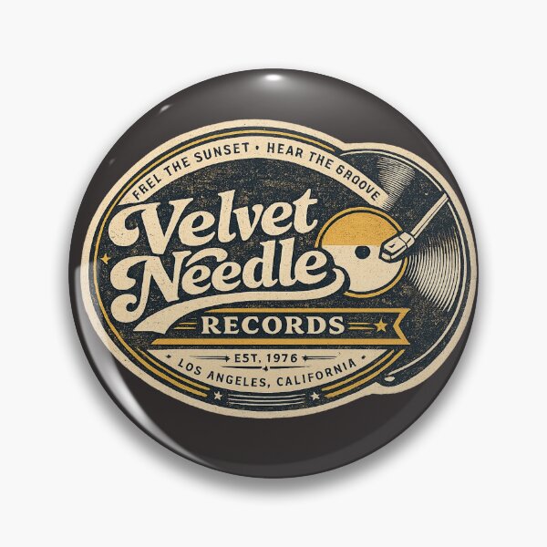 Item preview, Velvet Needle Records - Retro Vinyl Label designed and sold by JustResultsCo.