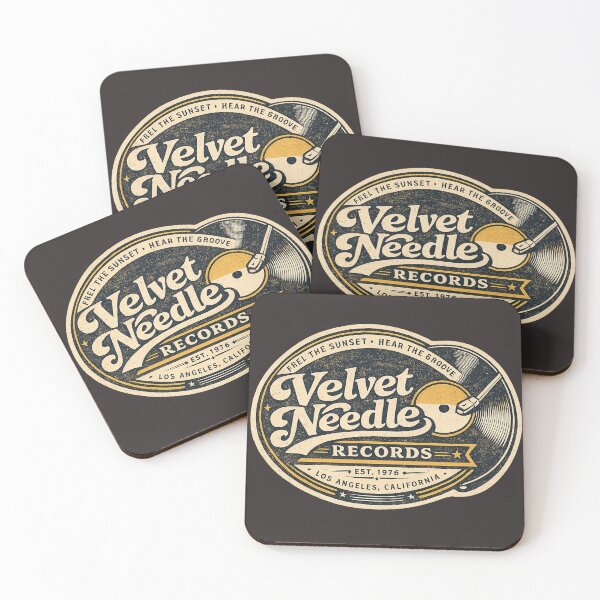 Item preview, Velvet Needle Records - Retro Vinyl Label designed and sold by Golden Era Studio.
