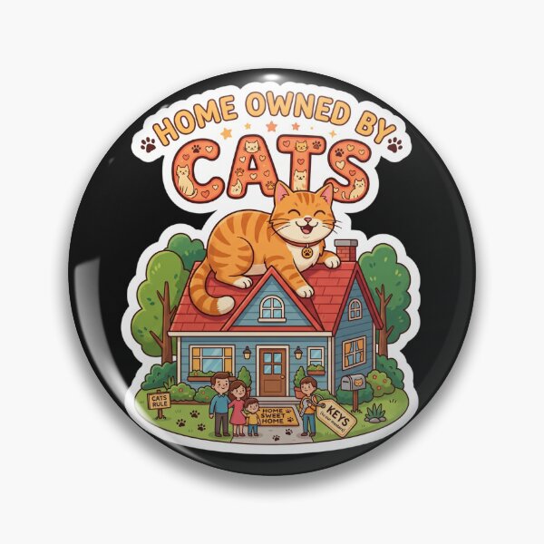 Item preview, Home Owned By Cats Funny Cat Design designed and sold by Pixel Analytics.