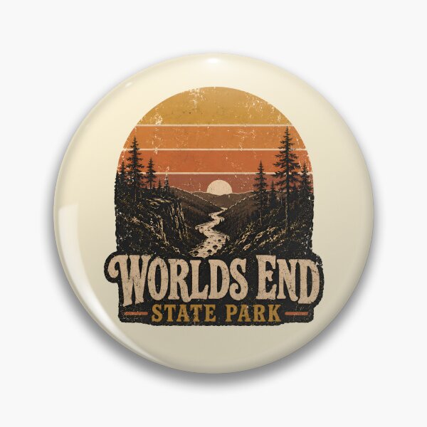 Item preview, 1970s Vintage Distressed Worlds End State Park designed and sold by Imaginationbeyond.