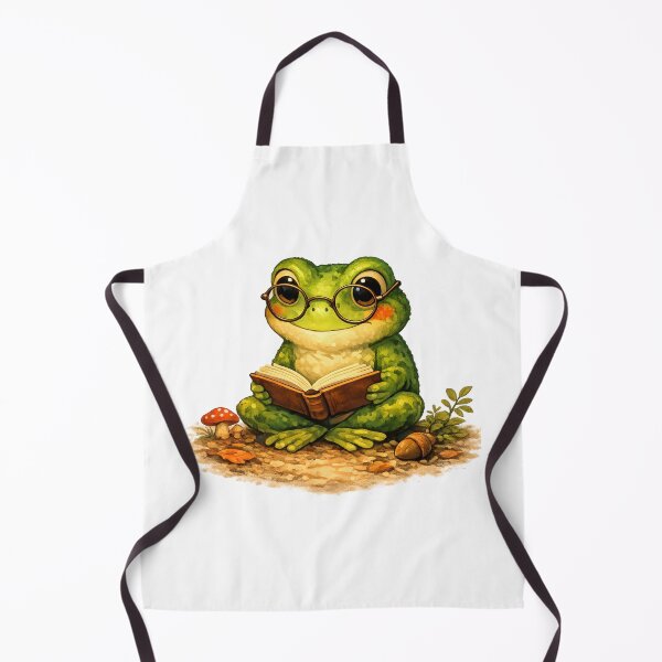 Item preview, Cute Bookworm Frog Reading a Book | Cozy Cottagecore Animal Illustration designed and sold by AMIR PRO .