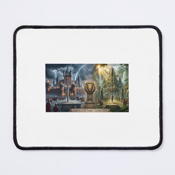 Item preview, Iron Castle vs Congo Jungle Temple — England Football 2026 Fan Art Sticker designed and sold by VikrantCreative.
