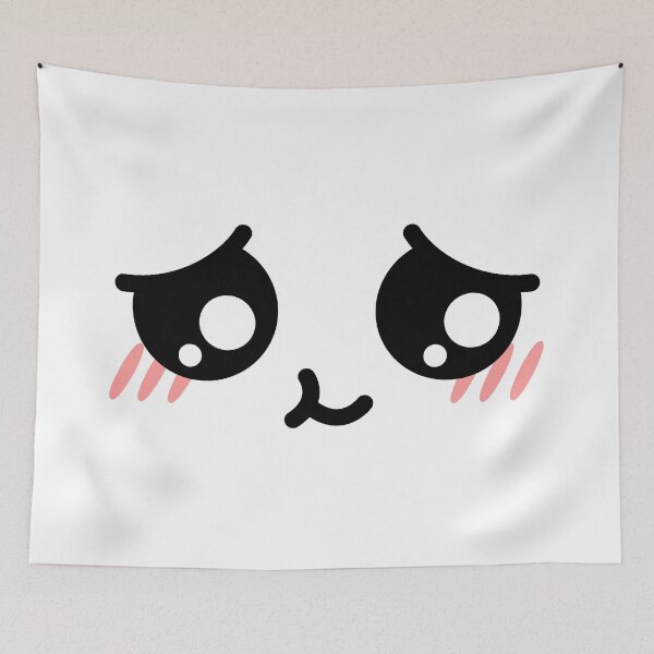 Item preview, Cute kawaii shy blushing face designed and sold by BlushyPrint.