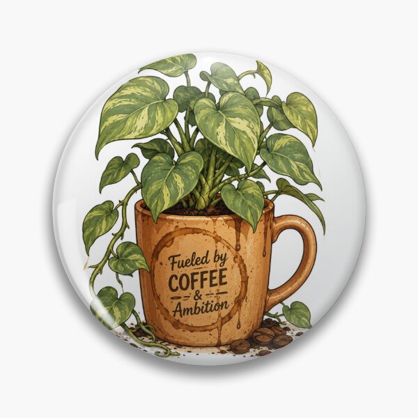 Item preview, Fueled by Coffee and Ambition Plant Mug designed and sold by InkPixell.