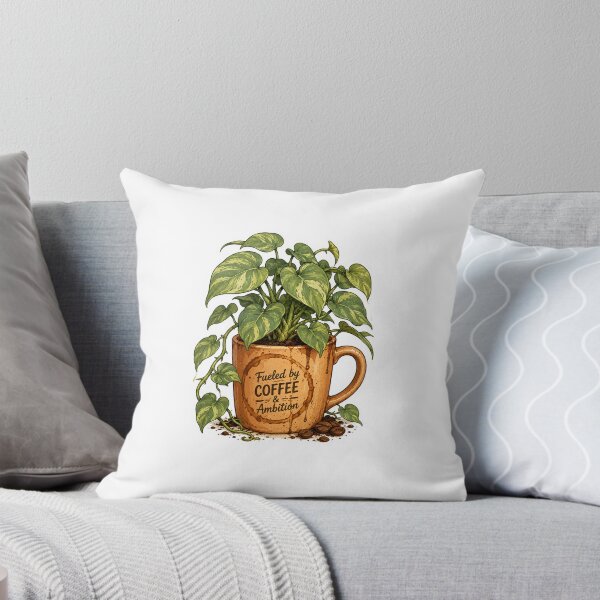 Item preview, Fueled by Coffee and Ambition Plant Mug designed and sold by InkPixell.