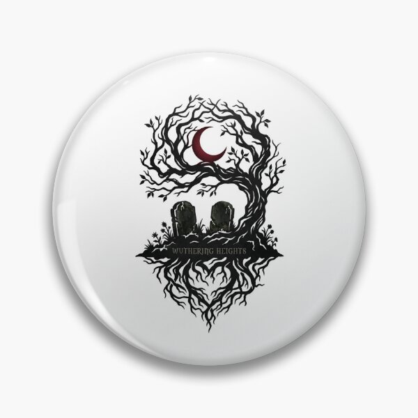 Item preview, Wuthering Heights Cemetery Graves Gothic Red Moon Minimalist Design designed and sold by Fenay Designs.