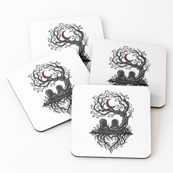 Item preview, Wuthering Heights Cemetery Graves Gothic Red Moon Minimalist Design designed and sold by Fenay Designs.