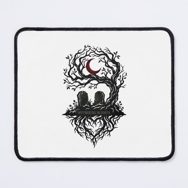 Item preview, Wuthering Heights Cemetery Graves Gothic Red Moon Minimalist Design designed and sold by Fenay Designs.
