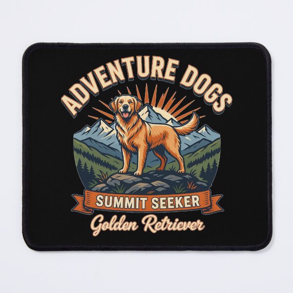 Item preview, Adventure Dogs – Summit Seeker | Golden Retriever Vintage Mountain Hiking designed and sold by No Excuses Supply.