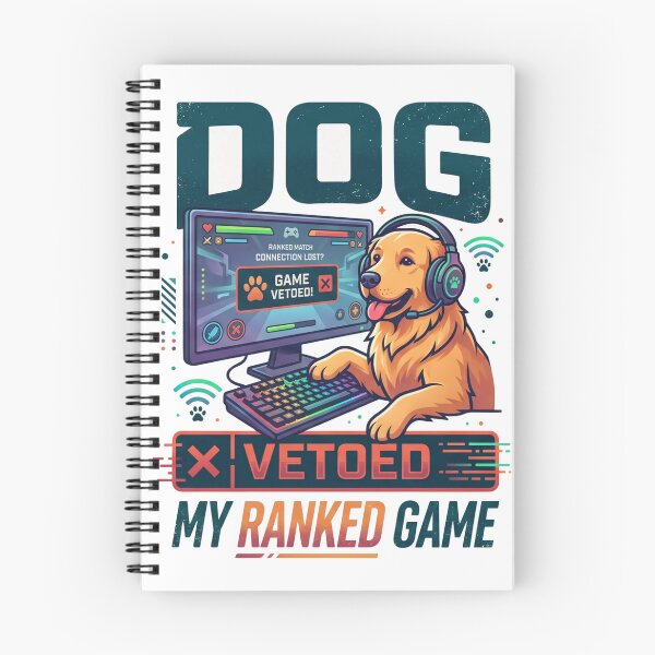 Item preview, Funny Gamer Dog Vetoed My Ranked Game - PC & Console Gaming Humor designed and sold by LevelUpLad.