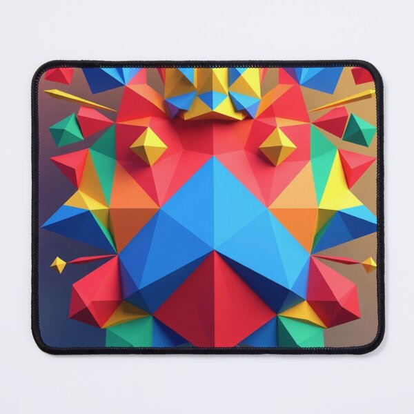 Item preview, Vibrant Colorful Crystal Burst Mandala Print designed and sold by IntelliMindDesigns.