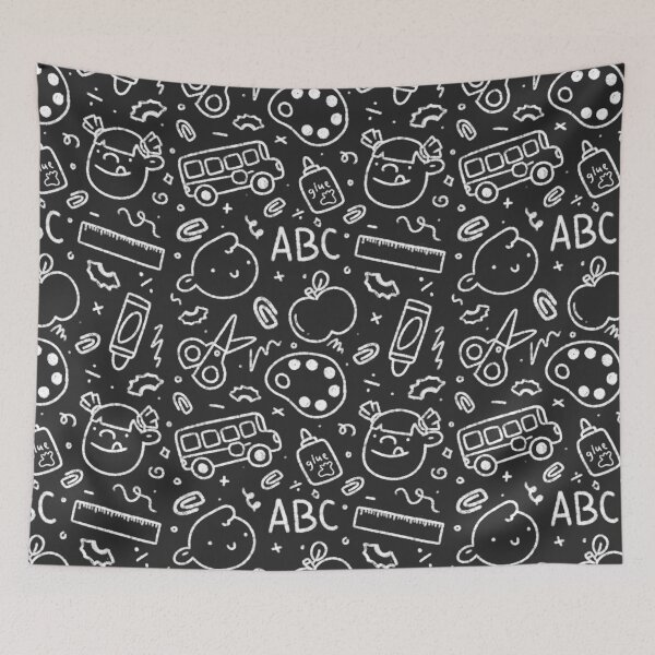 Item preview, Back to School Chalkboard Seamless Pattern designed and sold by MiloverseOfficial.