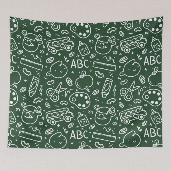 Item preview, Back to School Chalkboard Seamless Pattern designed and sold by MiloverseOfficial.