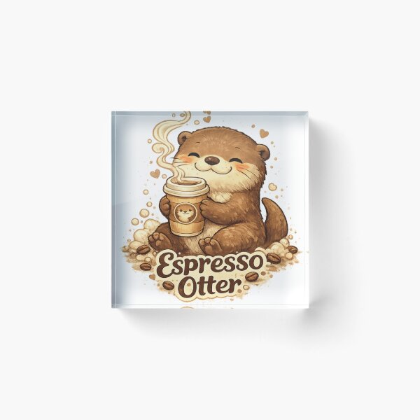 Item preview, Espresso Otter | Cute Coffee Lover Animal Cartoon designed and sold by AMIR PRO .