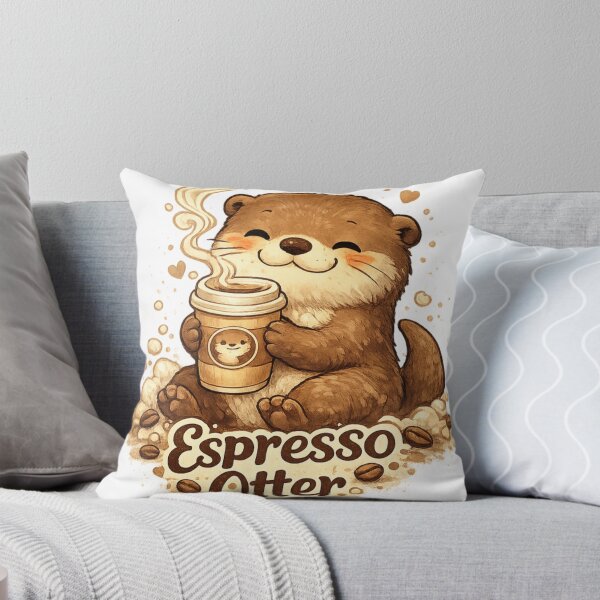 Item preview, Espresso Otter | Cute Coffee Lover Animal Cartoon designed and sold by AMIR PRO .