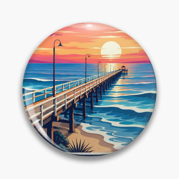 Item preview, Port Hughes Beach Town Sunset Pier designed and sold by Imaginationbeyond.