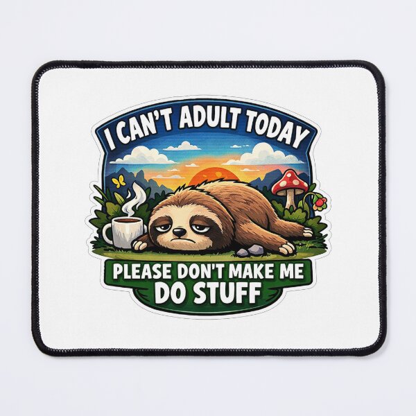 Item preview, Lazy Sloth I Cant Adult Today designed and sold by Owcomm.