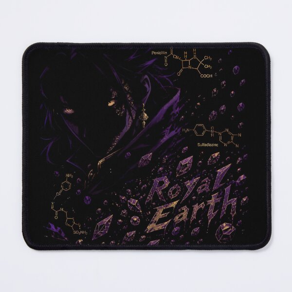 Item preview, Purple Anime Warrior Sketch with Chemistry Molecular Formulas designed and sold by RoyalEarthstore.