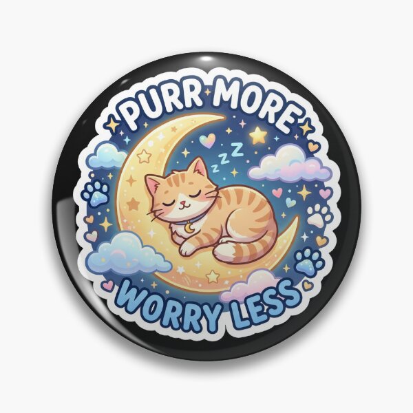 Item preview, Purr More Worry Less Funny Cat Lover Design designed and sold by Pixel Analytics.