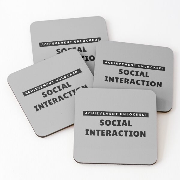 Item preview, Achievement Unlocked Social Interaction – Funny Introvert Gaming Humor Gift designed and sold by Hello Hobbies.