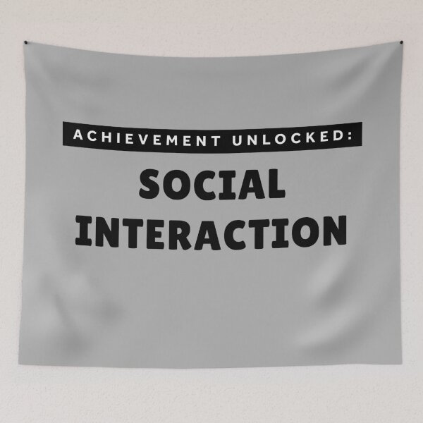 Item preview, Achievement Unlocked Social Interaction – Funny Introvert Gaming Humor Gift designed and sold by Hello Hobbies.