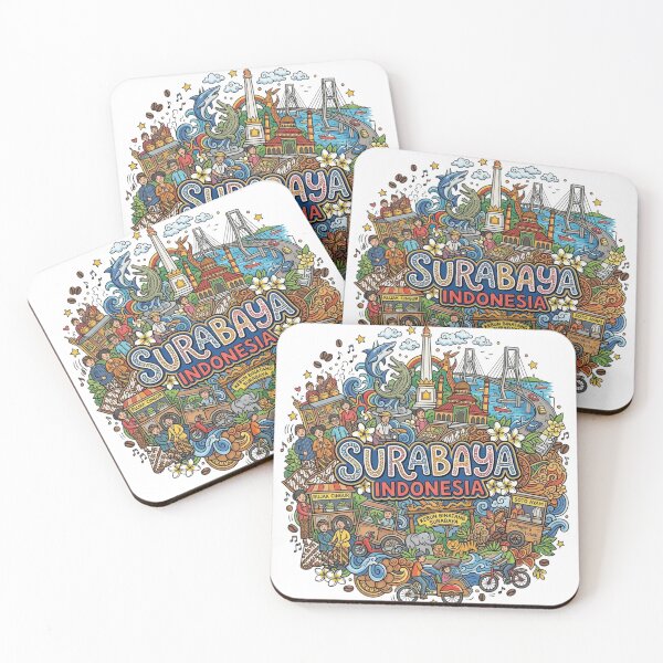 Item preview, Wonderful Surabaya Indonesia Travel Souvenir Heritage Colorful Cultural Doodle designed and sold by arisukma11.