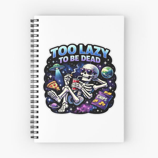 Item preview, Too Lazy To Be Dead Skeleton Relaxing In Space designed and sold by Owcomm.