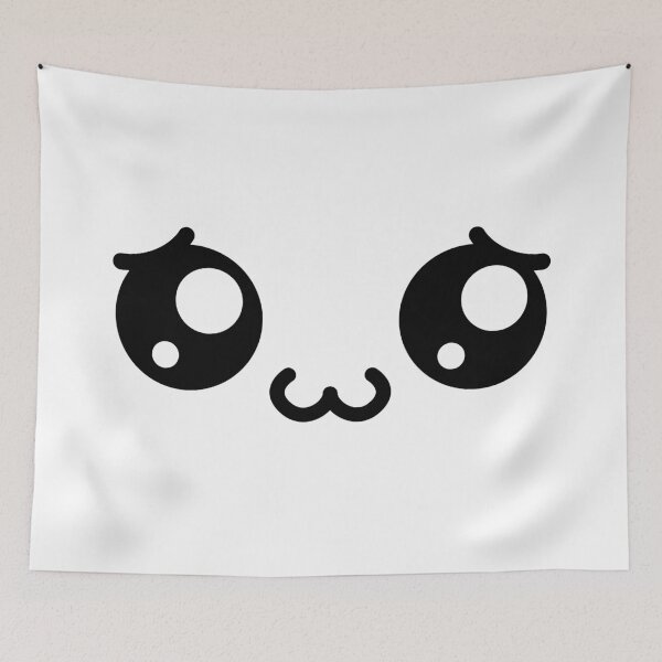 Item preview, Cute kawaii smiling owo shy face designed and sold by BlushyPrint.