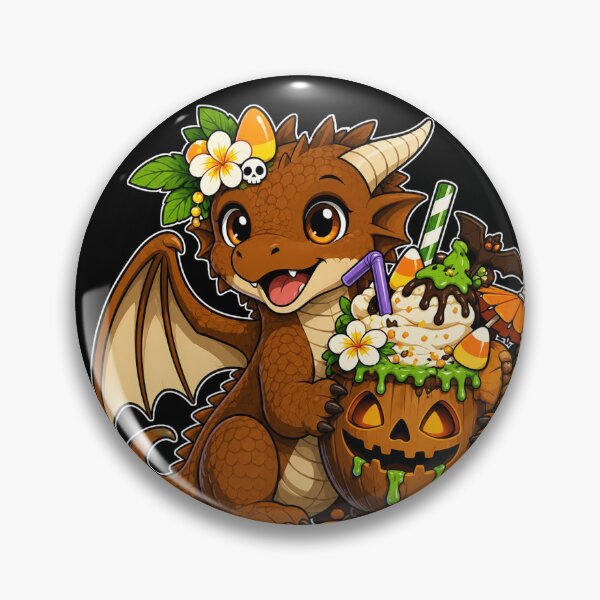 Item preview, Summerween Dragon with Spooky Tropical Sundae designed and sold by Hatchling Hollow.