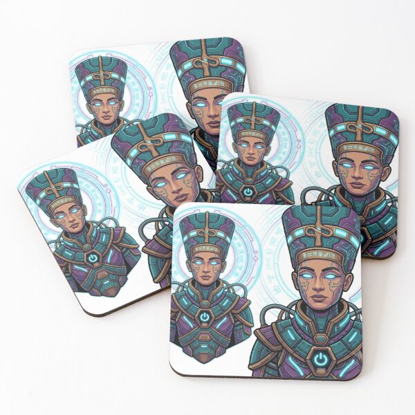 Item preview, Nefertiti Cyber-Queen - Futuristic Ancient Egyptian Goddess designed and sold by alalame.