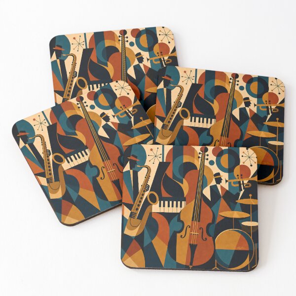 Item preview, Mid Century Modern Jazz Abstract Art designed and sold by Lee Hiller Designs.