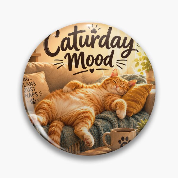 Item preview, Caturday Mood | Cozy Sleeping Ginger Cat | Weekend Vibes designed and sold by Pop, Culture and Stuff.