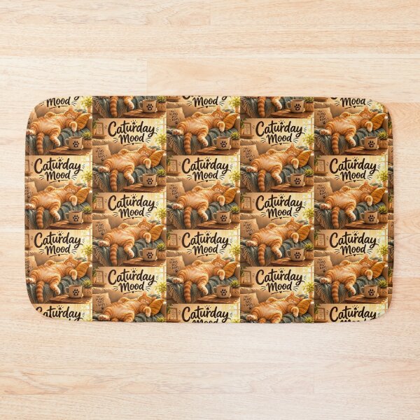 Item preview, Caturday Mood | Cozy Sleeping Ginger Cat | Weekend Vibes designed and sold by Pop, Culture and Stuff.