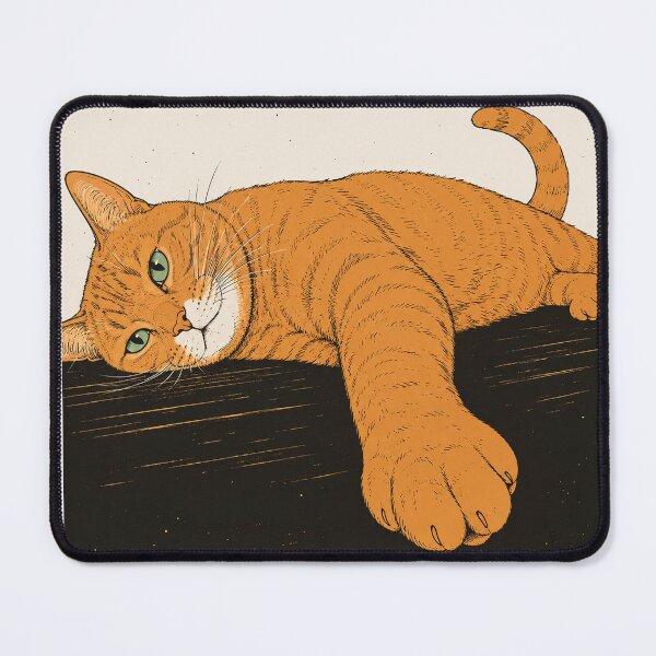 Item preview, Dramatic Cat Pose Japanese Ink Art Print designed and sold by Petinkart | INK SOULS.