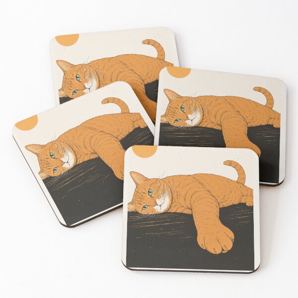 Item preview, Dramatic Cat Pose Japanese Ink Art Print designed and sold by Petinkart | INK SOULS.