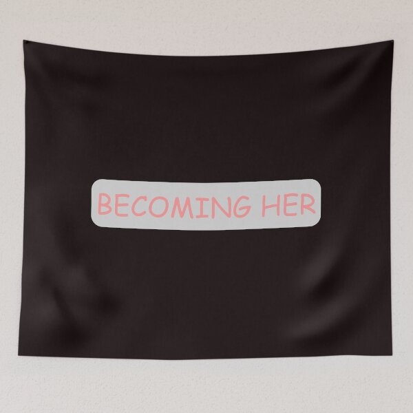 Item preview, Becoming Her – Soft Pink Feminine Aesthetic Quote designed and sold by alaa9898.