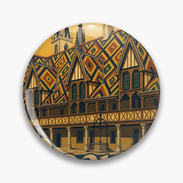 Item preview, Beaune France Travel Souvenir Retro Illustration designed and sold by VisualArtsOasis.