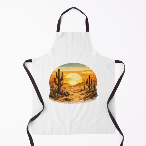Item preview, Retro Desert Sunset with Cactus | Vintage Southwestern Landscape designed and sold by AMIR PRO .