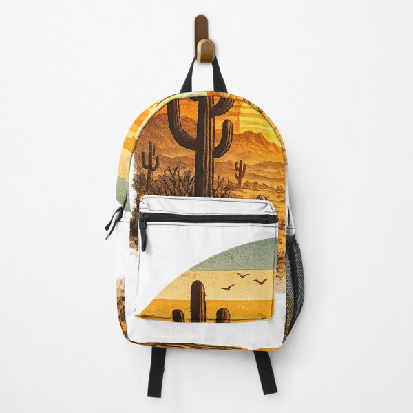 Item preview, Retro Desert Sunset with Cactus | Vintage Southwestern Landscape designed and sold by AMIR PRO .