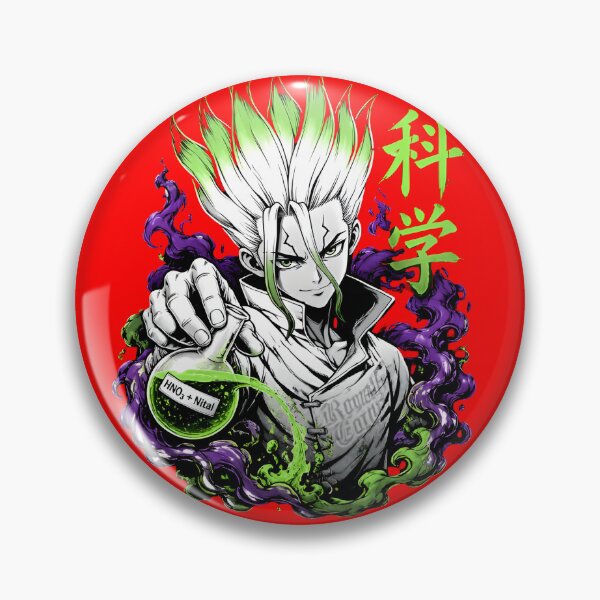Item preview, Brilliant Anime Stone World Scientist with Green Potion and Kanis Art designed and sold by RoyalEarthstore.