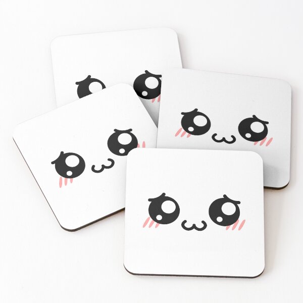Item preview, Cute kawaii smiling owo shy blushing face designed and sold by BlushyPrint.