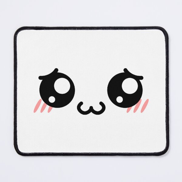 Item preview, Cute kawaii smiling owo shy blushing face designed and sold by BlushyPrint.