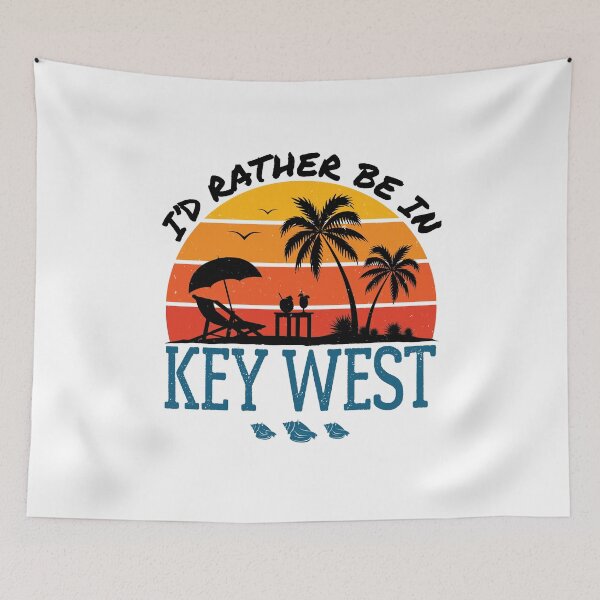 Item preview, I'd Rather Be in Key West Florida Retro Sunset designed and sold by jaygo.