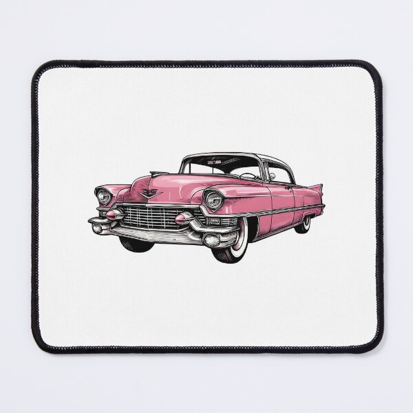 Aperçu de l'œuvre Cadillac rose Club Cadillac. Voiture rétro ancienne. créée et vendue par SideKickCreates.