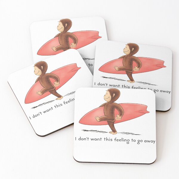 Item preview, Curious Surfer Monkey Shirt, Nostalgic Summer Beach Graphic Tee, I Don't Want This Feeling To Go Away Vacation designed and sold by faridman.