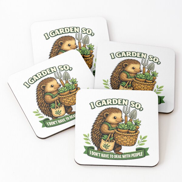 Item preview, Funny Hedgehog Gardening Introvert Humor designed and sold by Gentlestate.