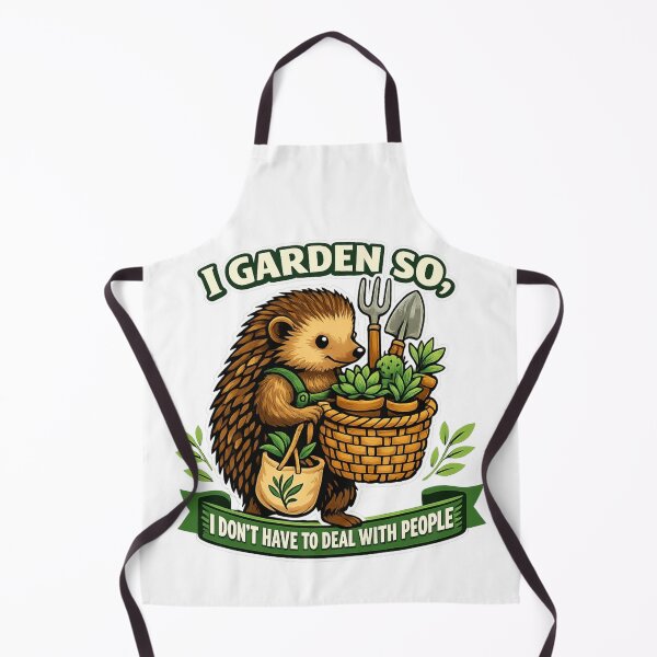 Item preview, Funny Hedgehog Gardening Introvert Humor designed and sold by Gentlestate.