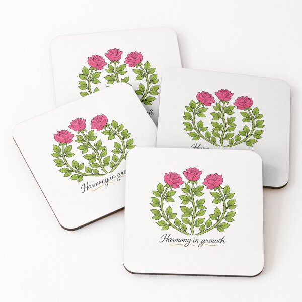 Item preview, Harmony In Growth - Cottagecore Pink Roses Botanical Art designed and sold by StoryVibes.