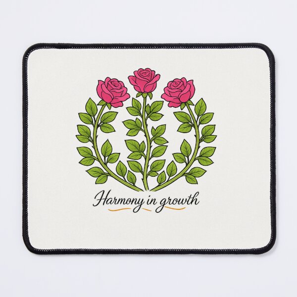 Item preview, Harmony In Growth - Cottagecore Pink Roses Botanical Art designed and sold by StoryVibes.